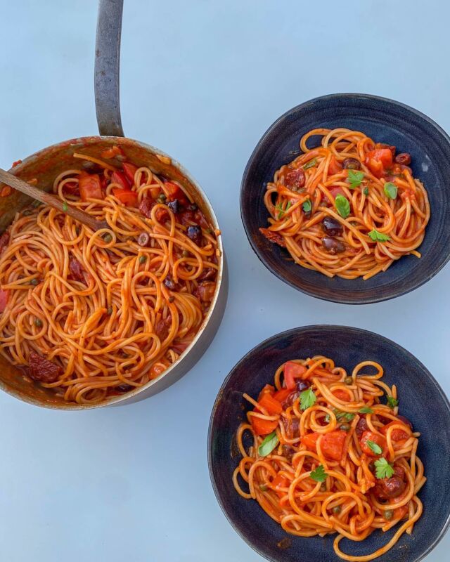 Spaghettis alla puttanesca #spaghetti #allaputtanesca #homemadefood