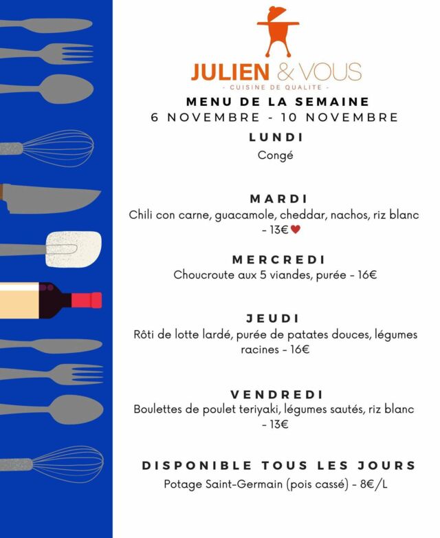 Après des vacances reposantes c’est reparti avec un nouveau menu 😋