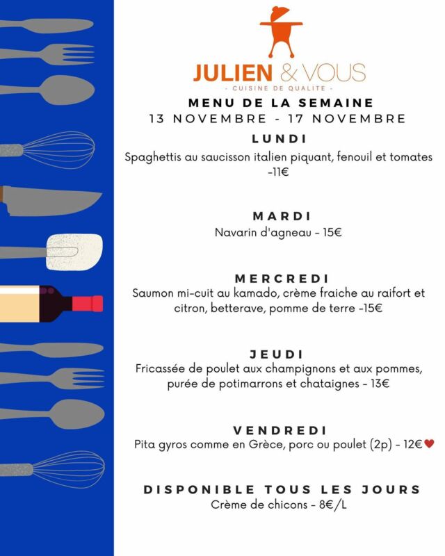 On va se régaler avec le menu de la semaine prochaine 😋 ORDER NOW