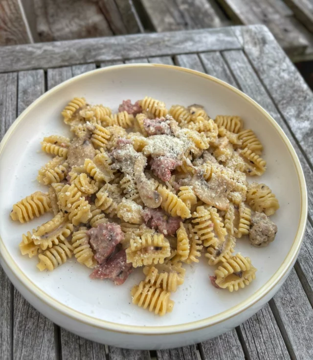 Pâtes à la tartufata et saucisse italienne #tartufata #homemadefood #waterloo