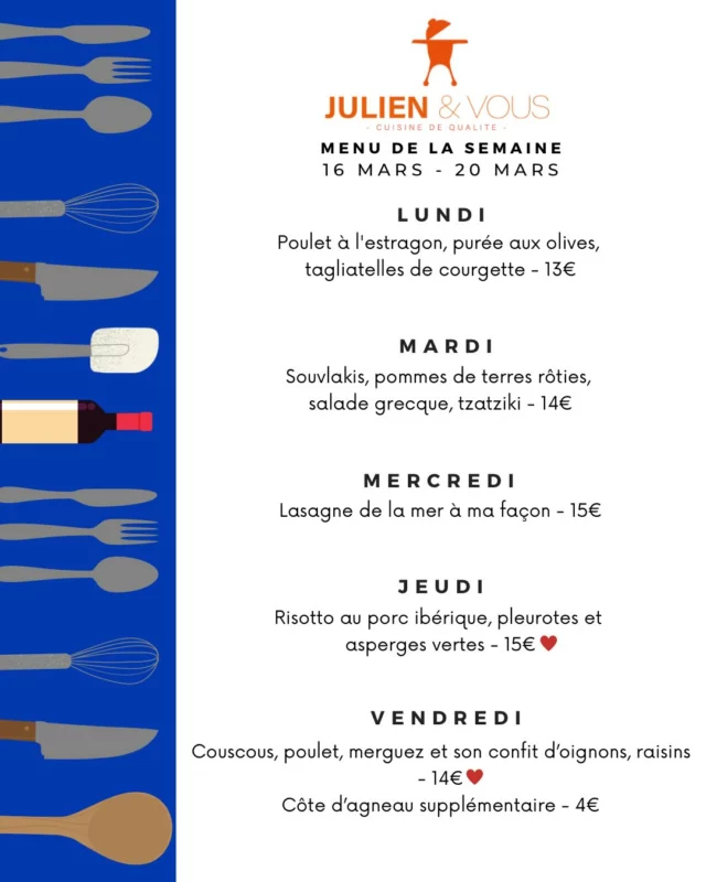 New week, new menu 😋