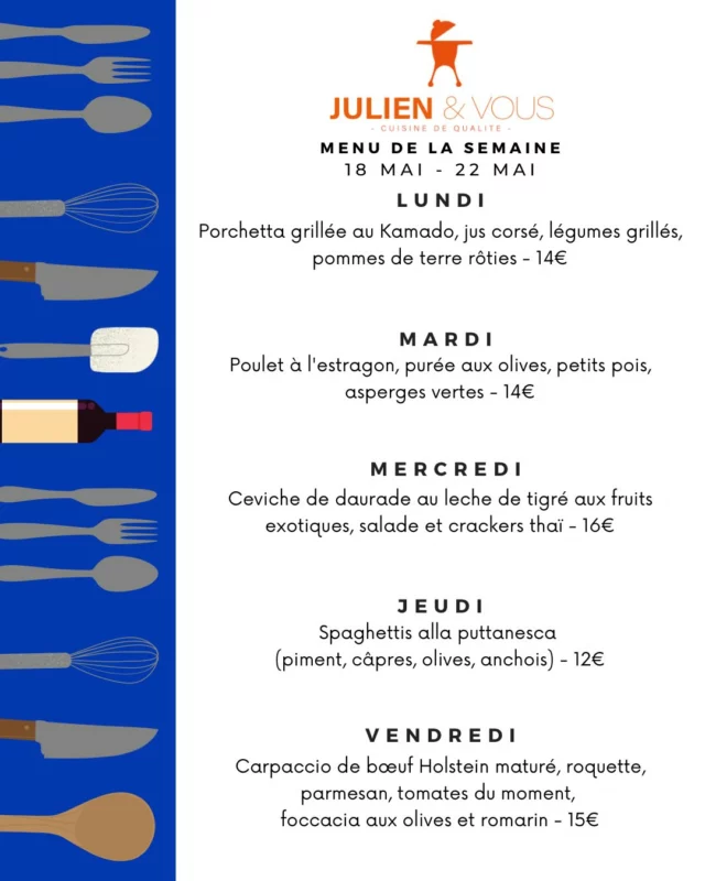 Le nouveau menu est là ! De la fraîcheur qui va vous régaler. Et vous avez vu la météo pour la fin de la semaine… ?☀️ Ça annonce des apéros ça ! Alors on oublie pas la planche 🍸