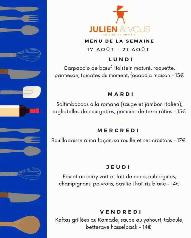 De retour avec un menu parfait qui va vous régaler 😋 ORDER NOW