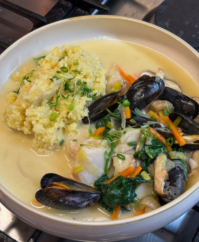 Waterzooi de la mer, purée